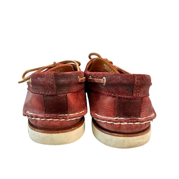 Sperry Top-Sider Mens 8.5 M Gold Cup STS15887 Suede Multitone Crimson Red Brown - Picture 5 of 7
